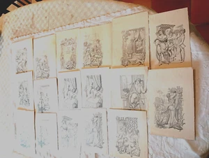 CURIOSA LOT 17 GRAVURES UNE NUIT D ORGIE A ST PIERRE ...EFFE GEACHE - Imagen 1 de 9
