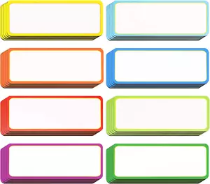 Magnetic Dry Erase Labels 3.2 X 1.2 Name Plate Tags Flexible Reusable Magnetic L - Picture 1 of 11