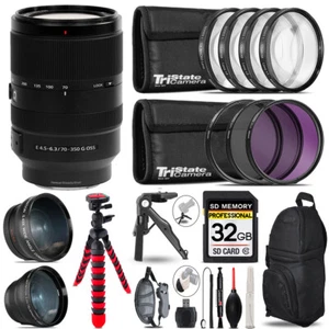 Sony E 70-350 F/4.5-6.3 G OSS Lens - 3 Lens Kit +Tripod +Backpack - 32GB Kit - Picture 1 of 7