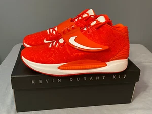 NUEVOS Nike KD14 TB PROMO Kevin Durant Zapatos de Baloncesto DM5040 Equipo Naranja Hombres 16 - Imagen 1 de 12