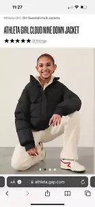 athleta girls jacket cloud nine down jacket, blue new without tag - Picture 1 of 3