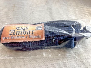 GUITAR STRAP  1/2 INCH WIDE  FOR GUITAR OR VIHUELA BLUE (AZUL) WITH LITTLE HAND - Picture 1 of 1