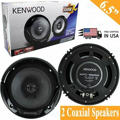 2x Kenwood KFC-1666S 6.5" 300W 2-Way Car Audio Stereo Door Coaxial Speakers