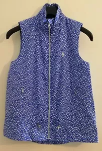 Polo Ralph Lauren Vineyard Floral Gilet Vest Jacket Blue Size XS RRP - £175 - Picture 1 of 7