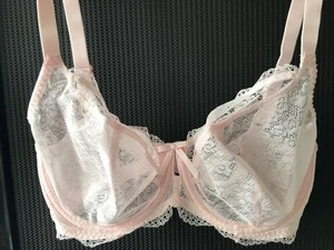 Freya Fancies Bra 1011 Size 30FF Underwired Plunge Balcony Lace PINK - Picture 1 of 5