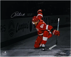 Patrick Kane Detroit Red Wings Signed 16" x 20" Celebration Spotlight Photograph - Picture 1 of 1