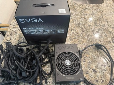 EVGA 1600 T2 220-T2-1600 80 Plus Titanium 1600W Fully Modular Switching PSU - Image 1 of 4