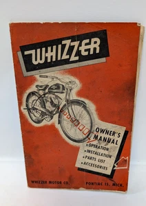 ORIGINAL!  1949  WHIZZER 300 series motorbike  Owners Manual brochure catalog - Picture 1 of 7