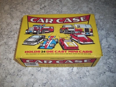 Tara Toy Corp 1985 Diecast Car Case Holds 24 Mini Cars with 2 Original Trays - Image 1 of 4