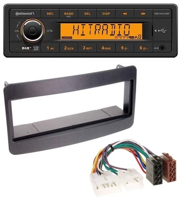 Continental 1DIN DAB MP3 AUX USB Autoradio für Toyota Celica, MR2 - schwarz - Bild 1 von 4