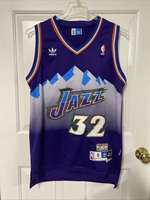 Adidas NBA Utah Jazz Jersey #32 Karl Malone Men’s Size S +2 Hardwood Classics - Image 1 of 4