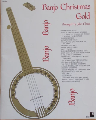 Banjo Navidad Oro Arr John Clausi Variedad Canciones de Navidad Sin Marcar Foto 1 de 2