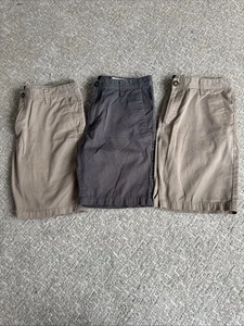 Volcom Men’s Shorts Bundle Size 34 Lot of 3 Chino Casual Cotton Blend - Picture 1 of 19
