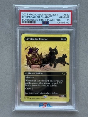 PSA  10 ~ Cryptcaller Chariot (First-Place Foil) #523 Aetherdrift DFT Magic MTG - Image 1 of 3