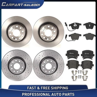 Juego de 6 pastillas de freno de disco delanteras traseras rotor de freno de disco para Volkswagen CC 2010-2010 Foto 1 de 4