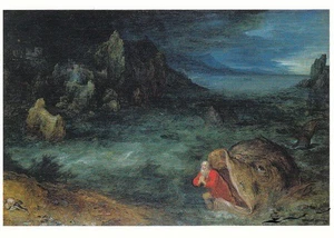 Kunstpostkarte: Jan Brueghel d.Ä. - Jona entsteigt dem Rachen des Walfisches - Picture 1 of 1