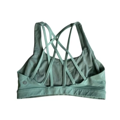 Sujetador deportivo Lululemon Free to Be soporte ligero en verde azulado fresco yoga gimnasio para mujer 4 Foto 1 de 4