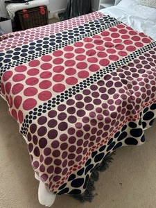 Vintage Ibena Blanket Throw Made in Germany Cotton Acrylic Abstract 72 x 55 - Picture 1 of 14