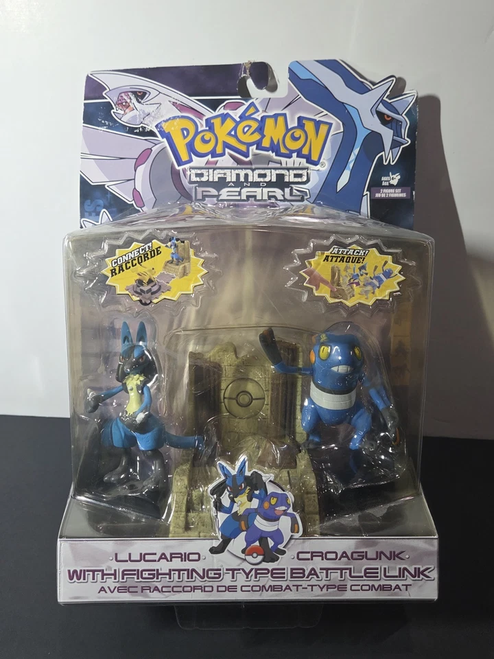 Pokémon Diamond And Pearl Lucario & Croagunk Toy - 2007 2 conjunto de bonecos de ação - Imagem 1 de 2