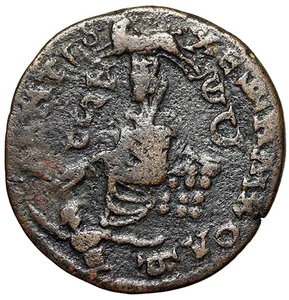 Elagabalus AE33 de Antioquía "Tyche sentado sobre rocas, dios del río" - Imagen 1 de 5