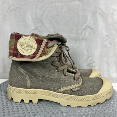 Palladium Boots Womens 8.5 Foldover Baggy Canvas Shoes Casual Grunge Hi Top - Image 1 of 4