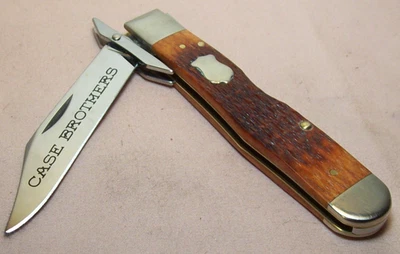 2005~CASE BROTHERS~MINT UNUSED~CHESTNUT  BONE SWING GUARD CHEETAH POCKET KNIFE~ - Image 1 of 4