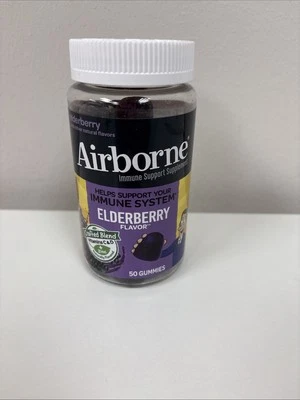 Airborne Elderberry + Zinc & Vitamin C Vitamin Gummy - (50 count) B56-27 - Image 1 of 4