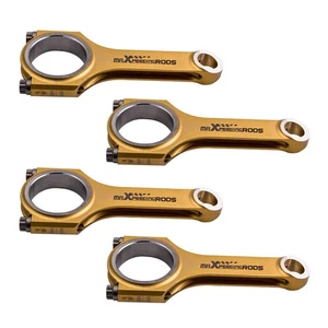 4x Aste di collegamento H Beam Titanizzate 4340 per Peugeot 207 RC 06-10 THP175 - Foto 1 di 11