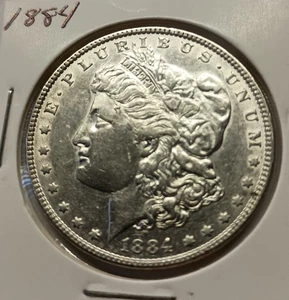 1884 UNC Morgan Silver Dollar - Picture 1 of 2