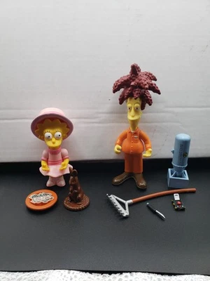 Playmates 2002 Series 9 The Simpsons WOS Lot of 2 Loose w Accessories Complete - Image 1 of 4
