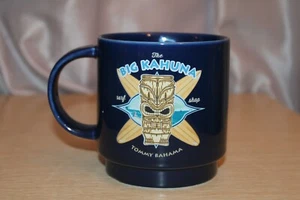 TOMMY BAHAMA Big Kahuna Tiki Surf Shop Coffee Mug Tea Cup Blue Logo Surfboard - Picture 1 of 7