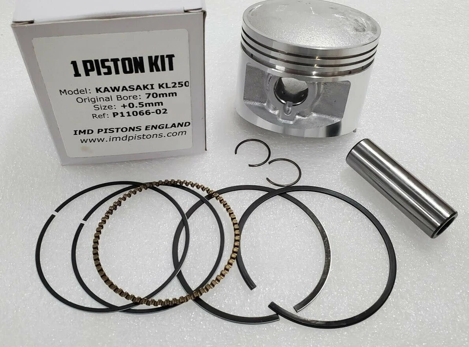 Kit de pistón IMD Kawasaki KL250 KLR250 KZ250 KLX250 - 0,50 mm de gran tamaño 70,50 mm Foto 1 de 1