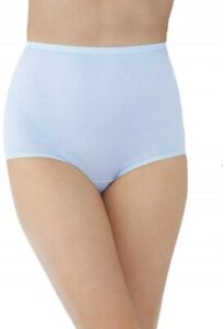Vanity A5134 Fair Blue Perfectly Yours Classic Cotton Briefs Women's Size 8/XL