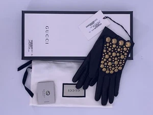 Neu Luxury Original GUCCI Damen Handschuhe-526681- Leder Große-6,5-S - Picture 1 of 7