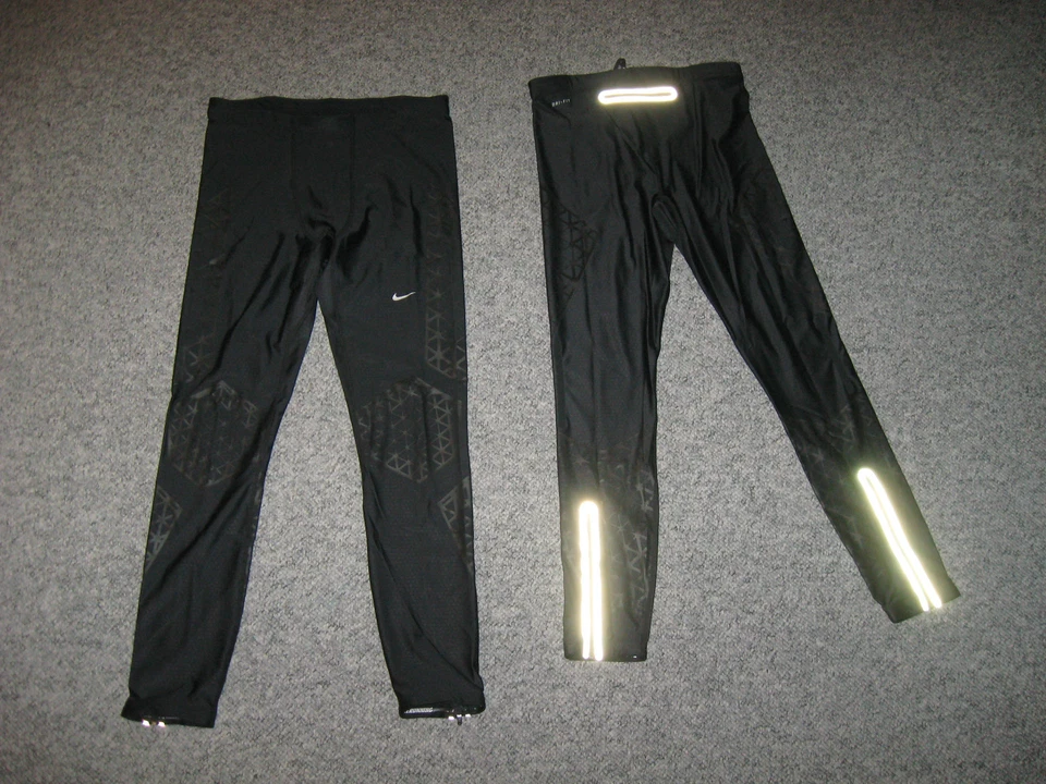 NIKE Men's  Specific Fit Stay Warm Black DRI-FIT Running Tight,74%poystr26%Spanx - Image 1 of 1