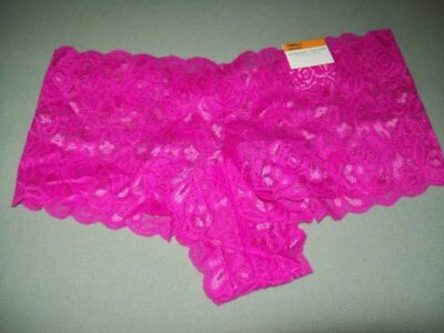 NUEVO CON ETIQUETAS BRAGAS MORGAN TAYLOR ENCAJE ELÁSTICO DESCARADO BOYLEG HIPSTER BRT ROSA S Foto 1 de 2