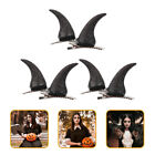 3 Pairs Plastic Horn Hairpin Miss Halloween Devil Pins Horror Gothic