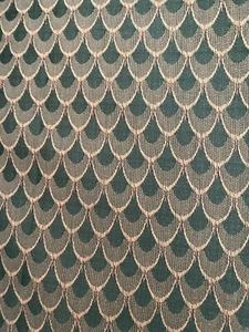 Türkis grün, beige und rosa Muschel Druck Stoff 1 Yard (R362-RK17) - Bild 1 von 4