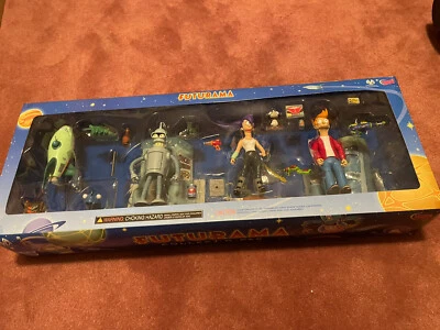 Futurama - Collect-O-Pak Figure Set - Tower Records 2001 - NIB - Moore Action Co - Image 1 of 4
