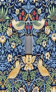 ART NOUVEAU MORRIS STRAWBERRY THIEF BLUE Light Switchplate Wall Outlet Cover - Picture 1 of 26