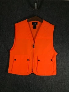 Mossy Oak Mens Fishing Vest Size 18 Pockets Orange Full Zip Outdoors Hunting - Picture 1 of 8