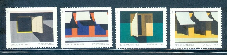 US 5594-5597 Emilio Sanchez, Artist, Set/4 singles MNH, Reactive under UV Light - Image 1 of 1