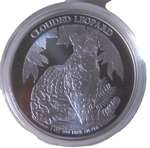 Cambodia clouded leopard 2023 silver coin 1 oz - Picture 1 of 2
