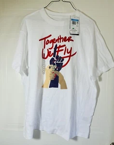 Nike Womens Swoosh Fly Boyfriend T-Shirt Basketball Tee Size Large - Picture 1 of 5
