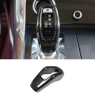 Cubierta de perilla de cambio de marchas de consola central de fibra de carbono ABS para Jaguar E-PACE 18-20 Foto 1 de 4