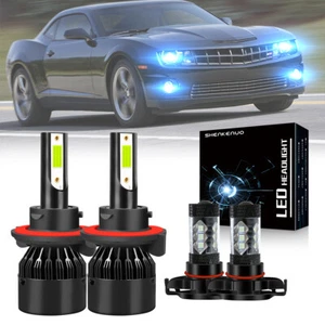 For 2010-2013 Chevy Camaro Combo H13 LED Headlight 5202 Foglight Bulbs 8000K - Picture 1 of 12