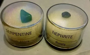 Gemstones Serpentine from South Africa - Nephrite fr Russia rd. tub H2.5cmW3.5cm - Picture 1 of 1