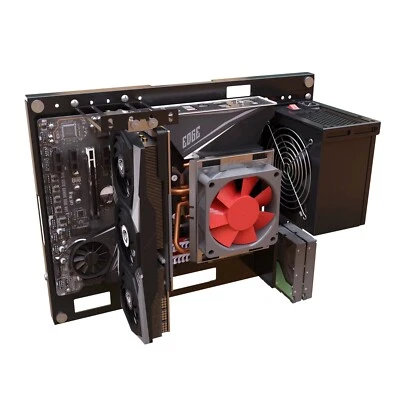 Open Frame Wärmeableitung Aluminiumlegierung Computer PC Gehäuse ATX/MATX/ITX - Bild 1 von 2