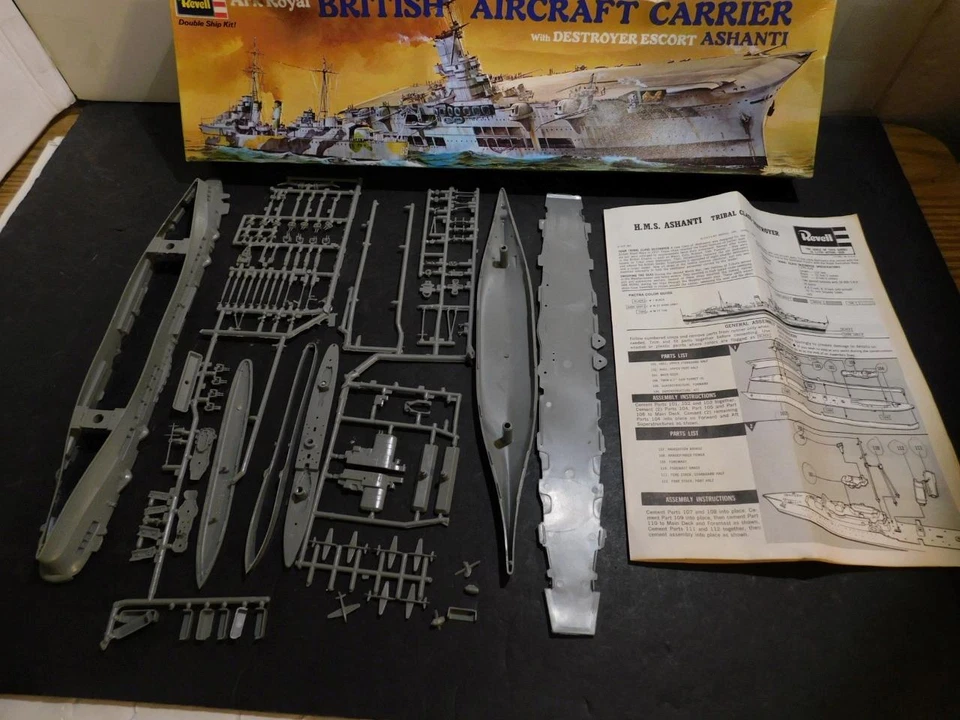 Revell 1:720 #H312 Ark Royal British Aircraft Carrier W/Destroyer escort OBNC - Image 1 of 2