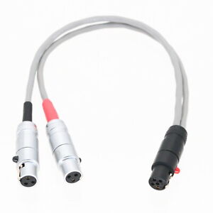 Mini-XLR 5-pin TA5F to Dual small-XLR TA3F 3-pin 8” L2B2AT Insert Splitter cable